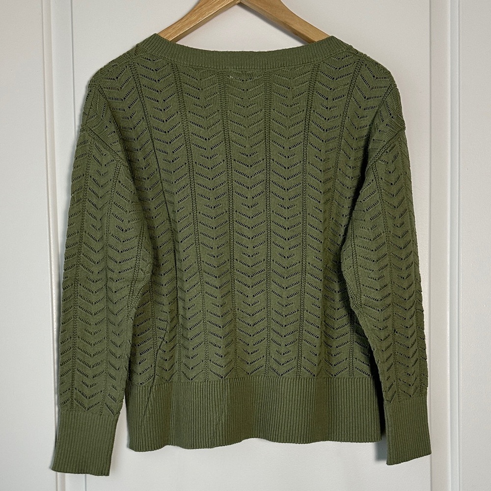 L.L. Bean Pointelle Cardigan, MP - Picture 6 of 7